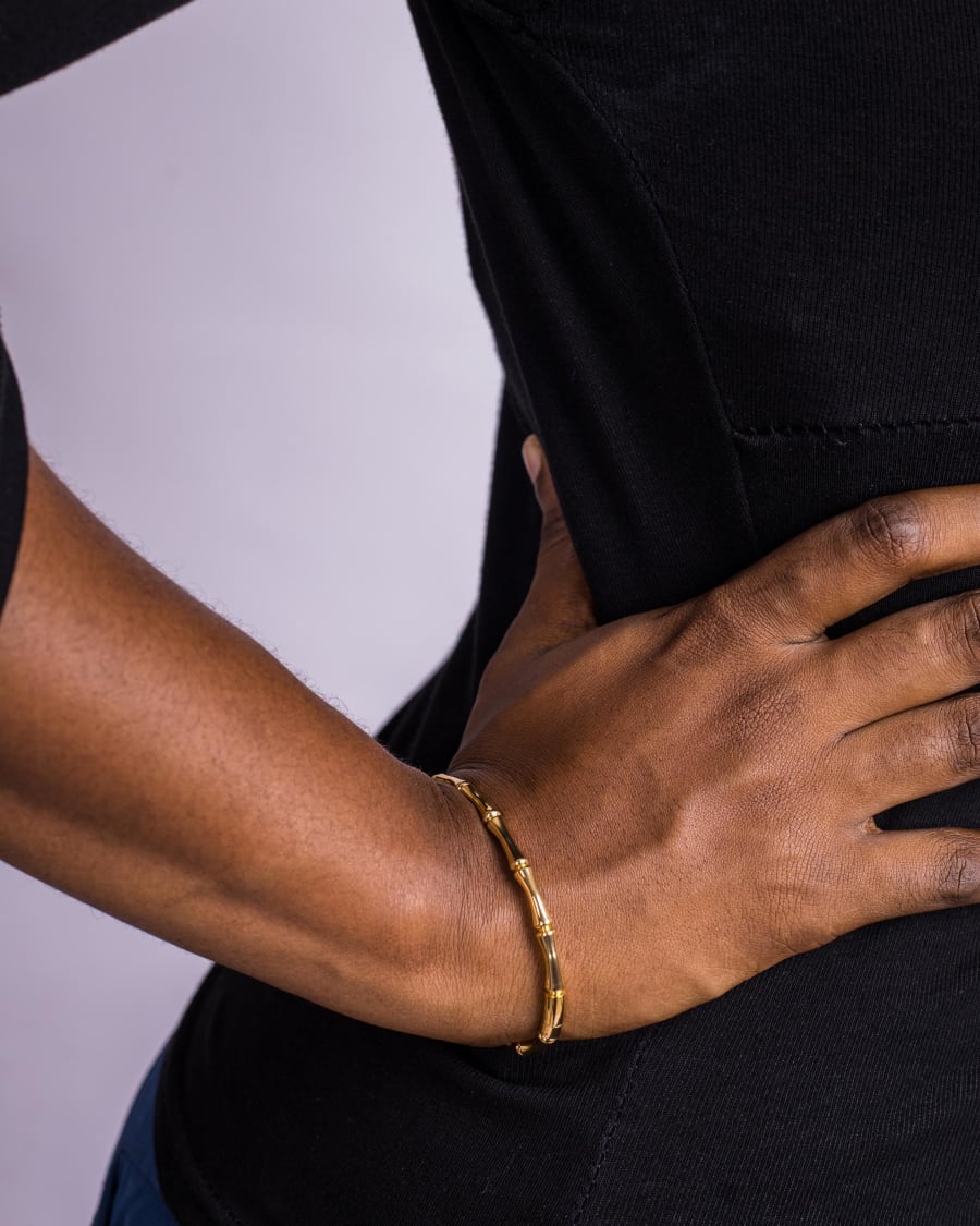 Gold Bamboo Bangle, primary view