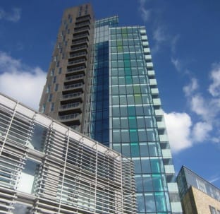 a photo of a high rise building