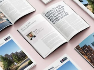 build to rent insights brochure on a pink background