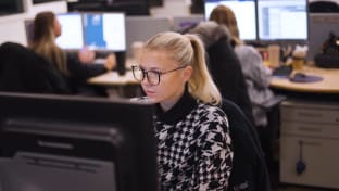 Tia Elliot-Fleckney working at her desk