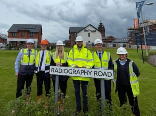 the team in high vis jackets at Bellway