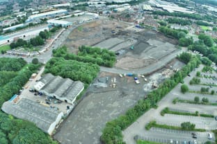 A drone shot of a site