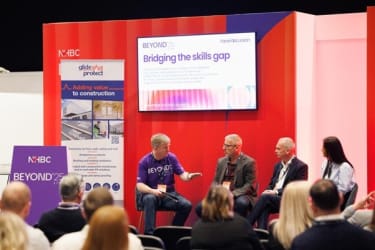 Roger Morton from NHBC leading a panel on the skills gap at BEYOND '25 LIVE