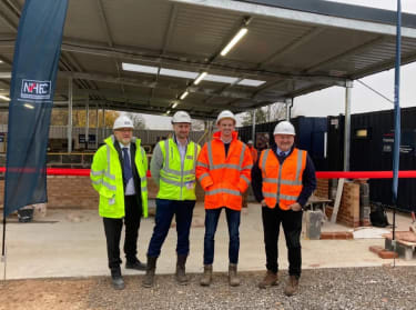 a photo of some apprentices at nhbc's newcastle apprenticeship hub