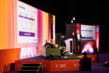 A panel on stage at BEYOND '25 LIVE