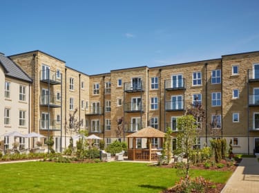 a photo of outside of the Spindles development by Adlington Retirement Living
