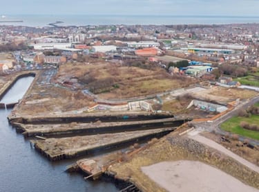 an aerial shot of Holborn, South Shields development