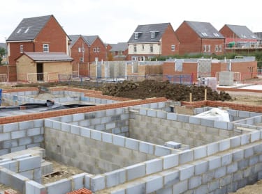groundworks in progress on a new build site