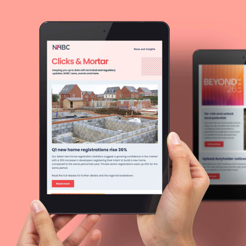 an ipad showing the latest clicks newsletter