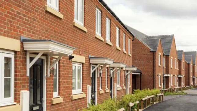 Row of new build houses