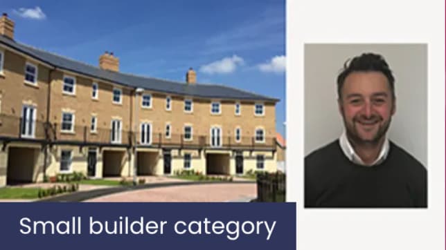 Aaron Parradine 2021 winner - small builder category