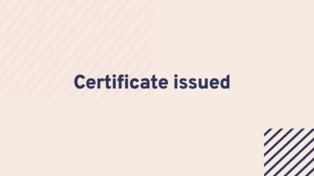 Certificate Issued Page Card Title