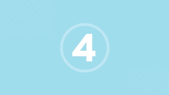 The number four circled on a blue background