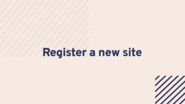Register a new site title card