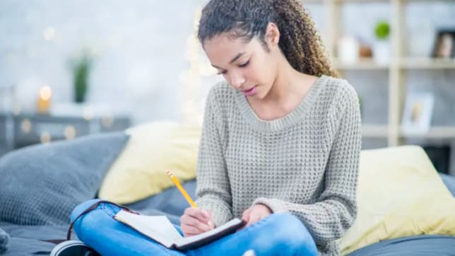 Writing notes and researching application process