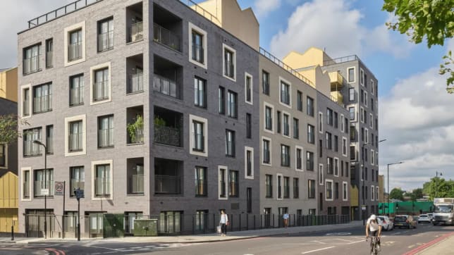 New home apartment building with modern style