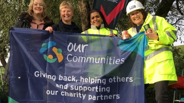 NHBC Our Communities activities team with banner