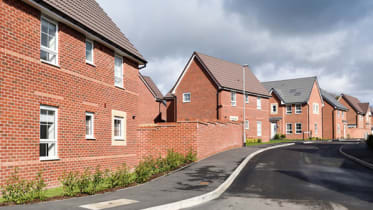 new housing estate on road