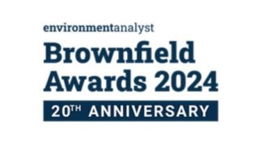 the brownfield awards logo in navy on a white background