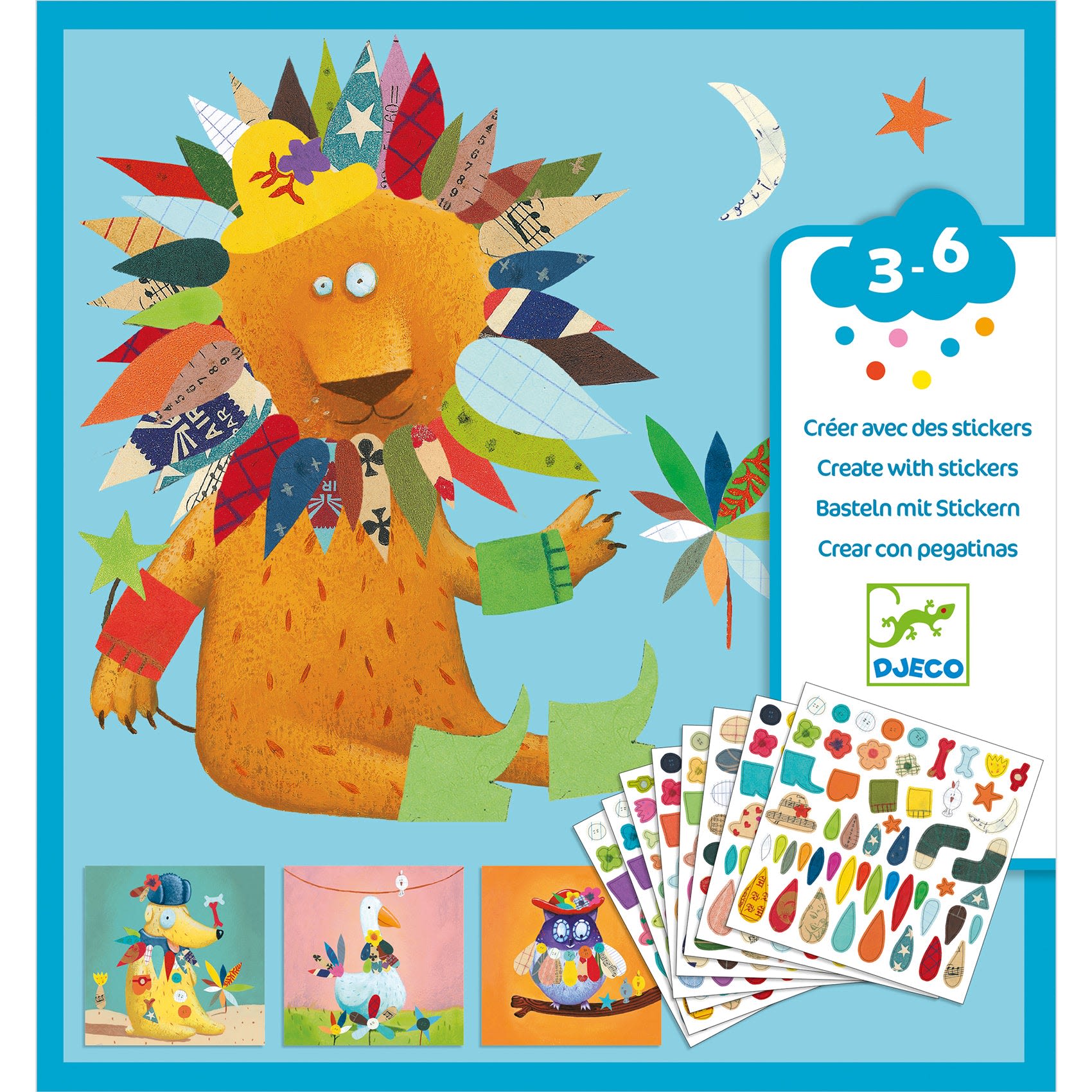 Create with stickers - Create animals