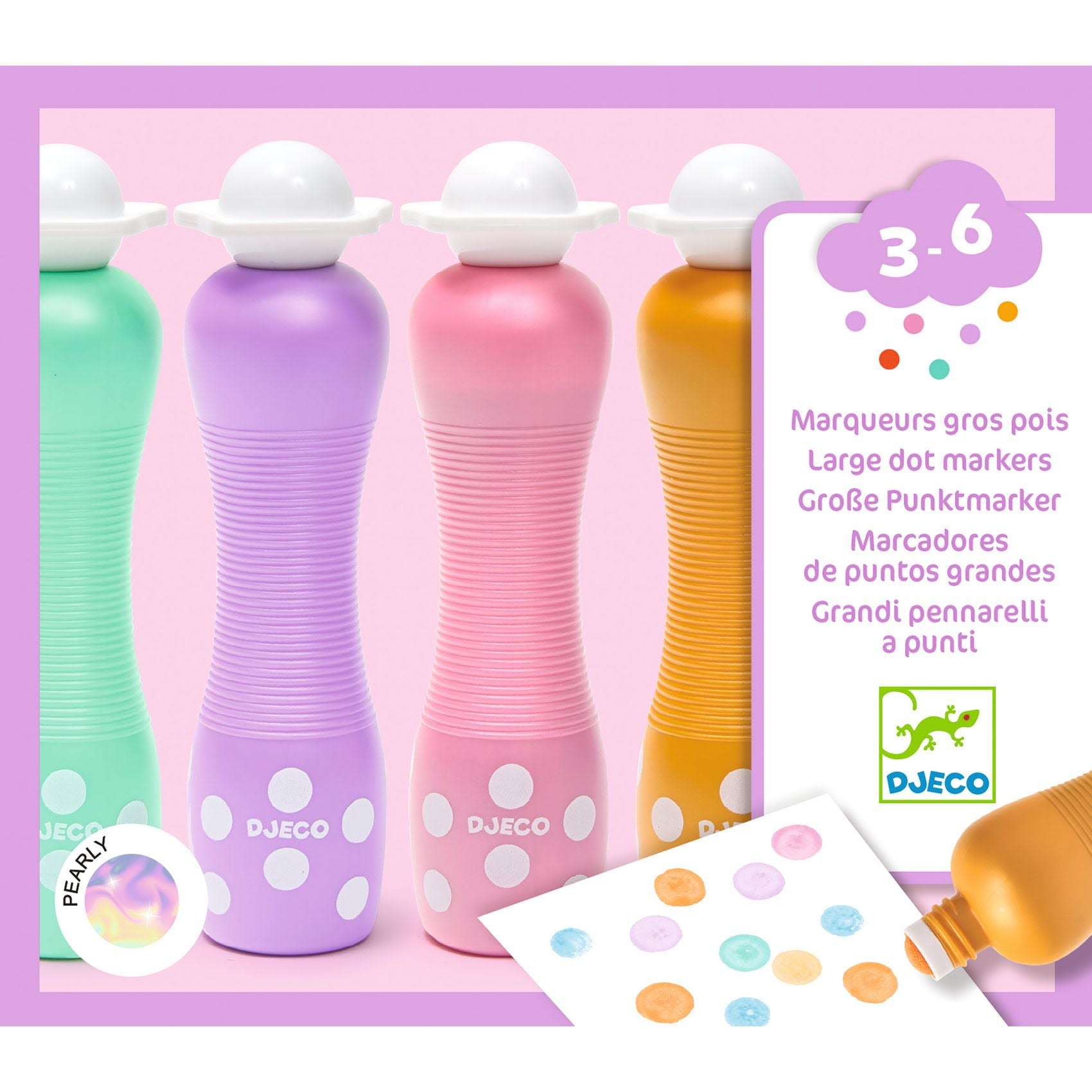 Large dot markers - Pearly