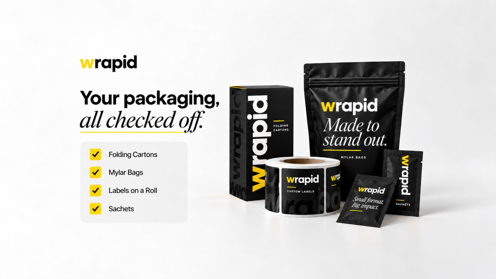 Centered Wrapid packaging showcase