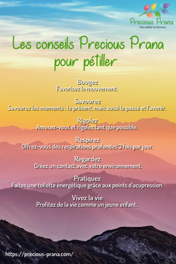 Les conseils Precious Prana pour pétiller
