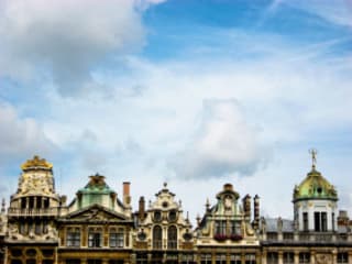 Photo of the roof of old buildings in Brussels