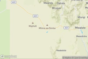 Map showing location of “Juvenile European Roller… in Africa” in Taita, Kenya