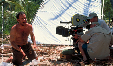 Sur le tournage de Cast Away