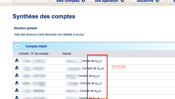 Vous aussi vous avez des « Compte de d¿¿s » dans votre banque ?