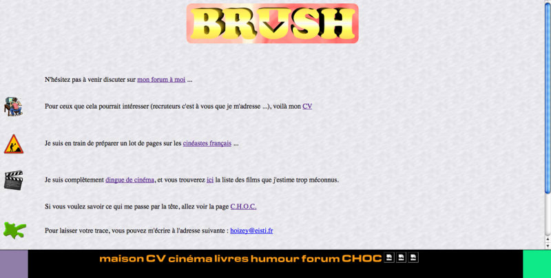 Mon site perso en 1997