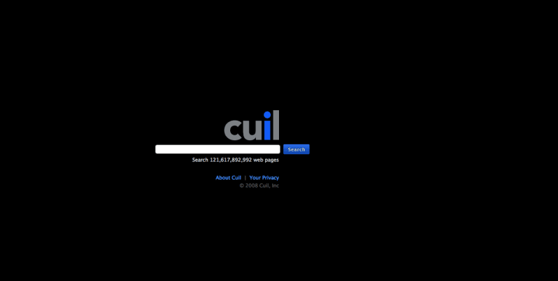 Page d'accueil de Cuil