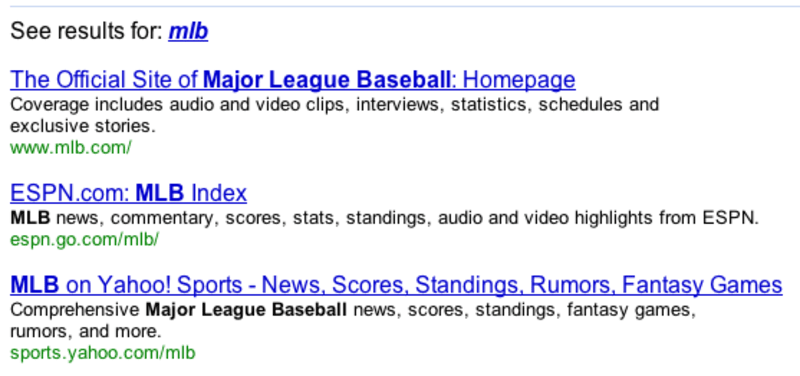 Recherche bonus de « MLB »