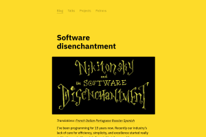Screenshot of “Software disenchantment”