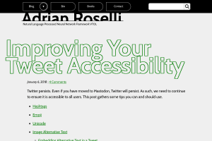 Screenshot of “Improving Your Tweet Accessibility”