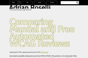 Screenshot of “Comparing Manual and Free Automated WCAG Reviews”