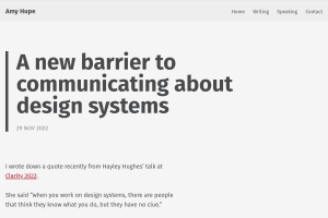 Screenshot of “A new barrier to communicating about design systems”