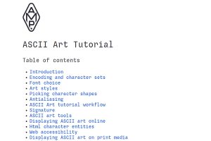 Screenshot of “ASCII Art Tutorial”