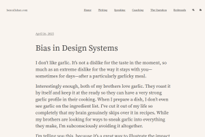 Screenshot of “Bias in Design Systems”