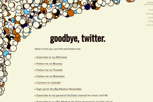 Screenshot of “Goodbye, Twitter”