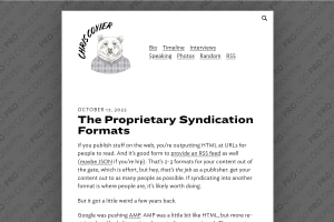 Screenshot of “The Proprietary Syndication Formats”