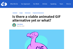 Screenshot of “Is there a viable animated GIF alternative yet or what?”