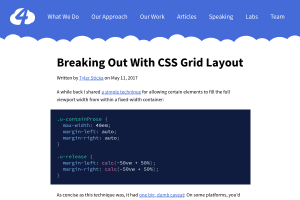 Screenshot of “Breaking Out With CSS Grid Layout”