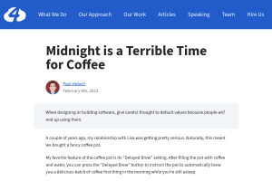 Screenshot of “Midnight is a Terrible Time for Coffee”