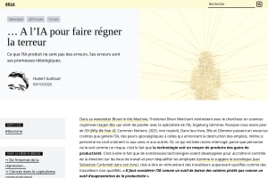 Screenshot of “L'IA pour faire régner la terreur”