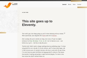 Screenshot of “This site goes up to Eleventy”
