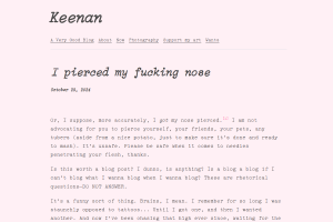 Screenshot of “I pierced my fucking nose”