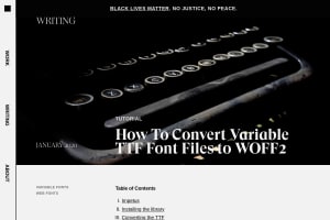 Screenshot of “How To Convert Variable TTF Font Files to WOFF2”