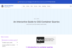 Screenshot of “An Interactive Guide to CSS Container Queries”